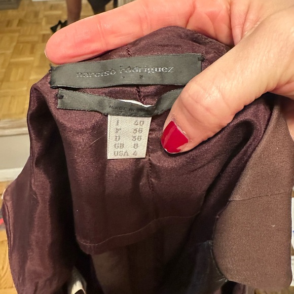 Narciso Rodríguez RUNWAY maroon dress w belt and pockets - size US 4 - Picture 7 of 7